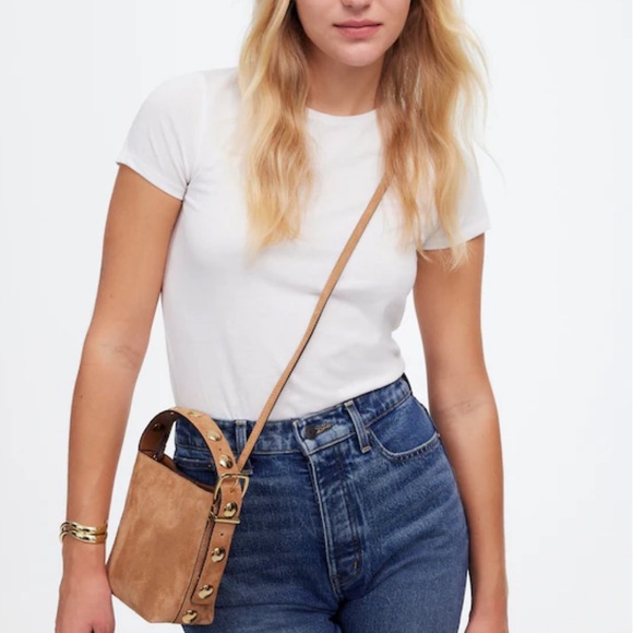 NWT Madewell Micro Bucket Tote with Studs - Picture 7 of 8